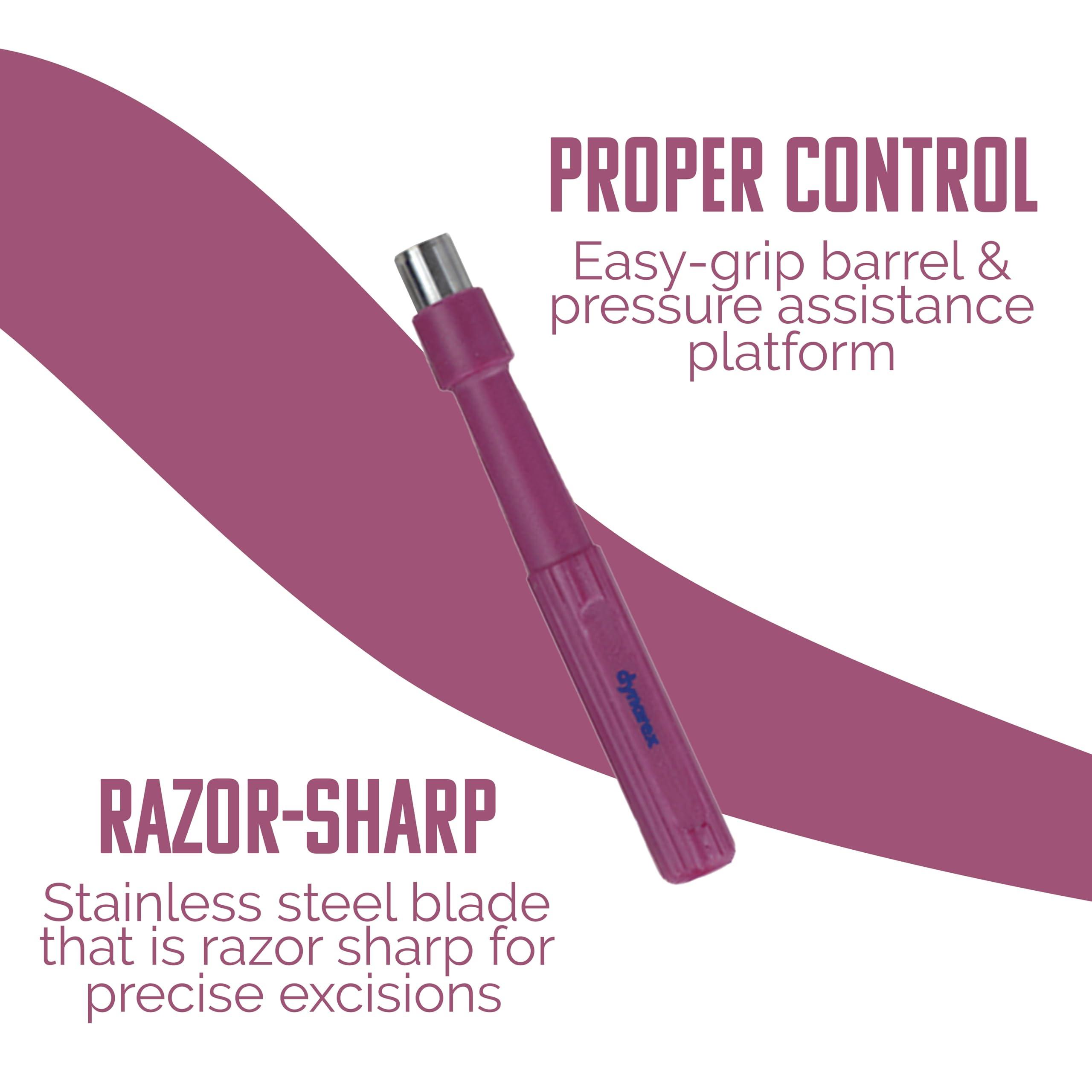 Generic Generic Sterile Disposable Biopsy Punch Curettes, Size 8MM, Biopsy Dermal Punch Curette for Piercing & Lab Use with Protective Handle, 1 Pack