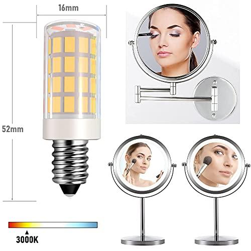 VOKWAK VOKWAK LED Makeup Mirror Bulb Replacement Mirror for Cosmetic Vanity Makeup Mirror with Single Double Sided Lighted Magnification,4W Equivalent to 40W Incandescent Bulb (2-Pack Warm White)
