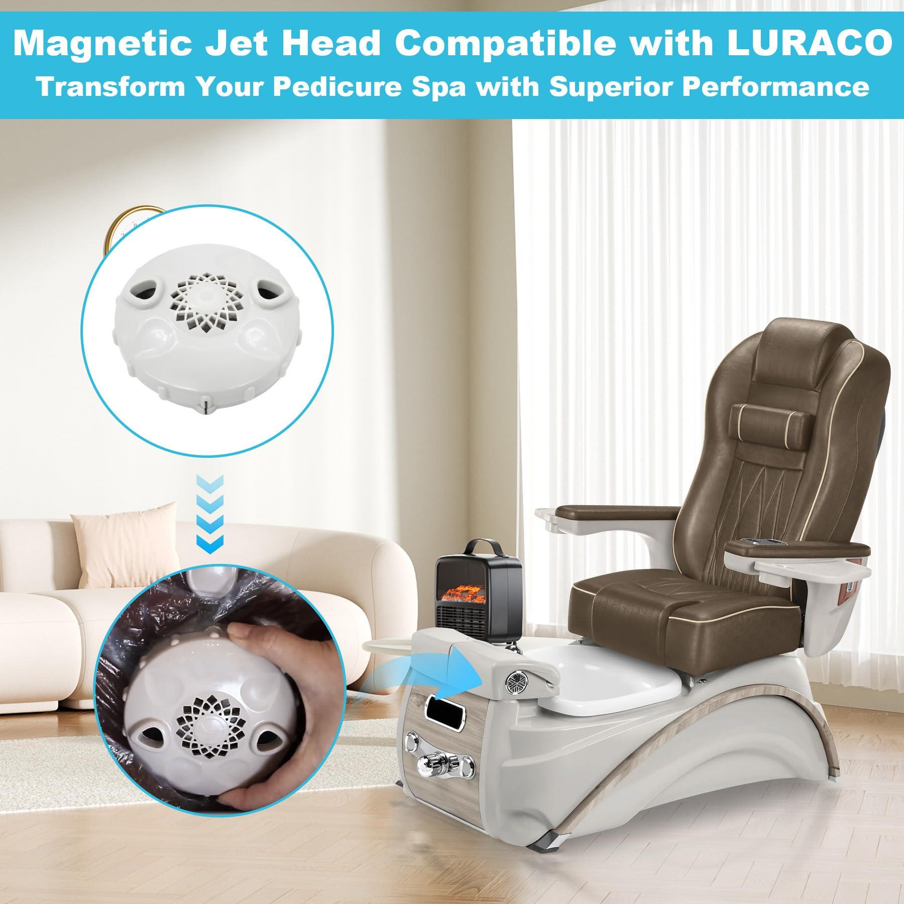 showingo showingo Magnetic Jet Head Cover Spa Disposable Liner Pedicure Chairs Replacement for Lexor Pedicure Spa Chairs for The 3 Dot Wet-end Set