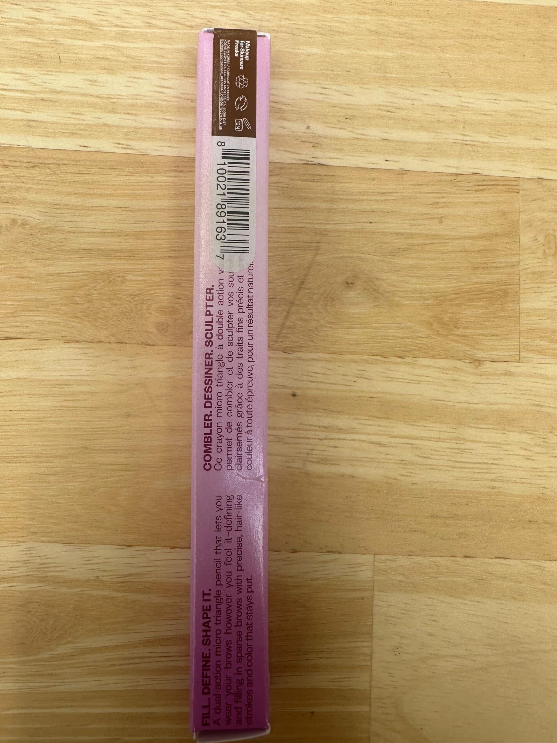 Kosas Kosas Brow Pop - Longwear Eyebrow Makeup, Dual-Sided Defining Pencil with Castor Oil for Soft, Natural Look of Real Hair - Medium Chocolate Brown