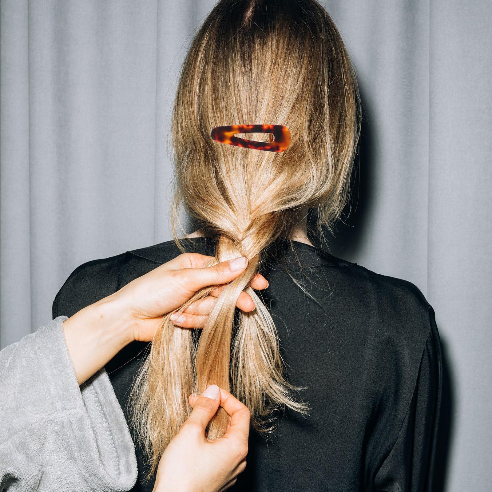 FRCOLOR 3pcs Hair Clip Womens Hair Accessories Flat Hair Barrettes Acrylic Hair Accessories Hair Snap Pins New Year Hair Pin Resin Hair Barrettes Bobby Pins Girl Side Clip Seamless