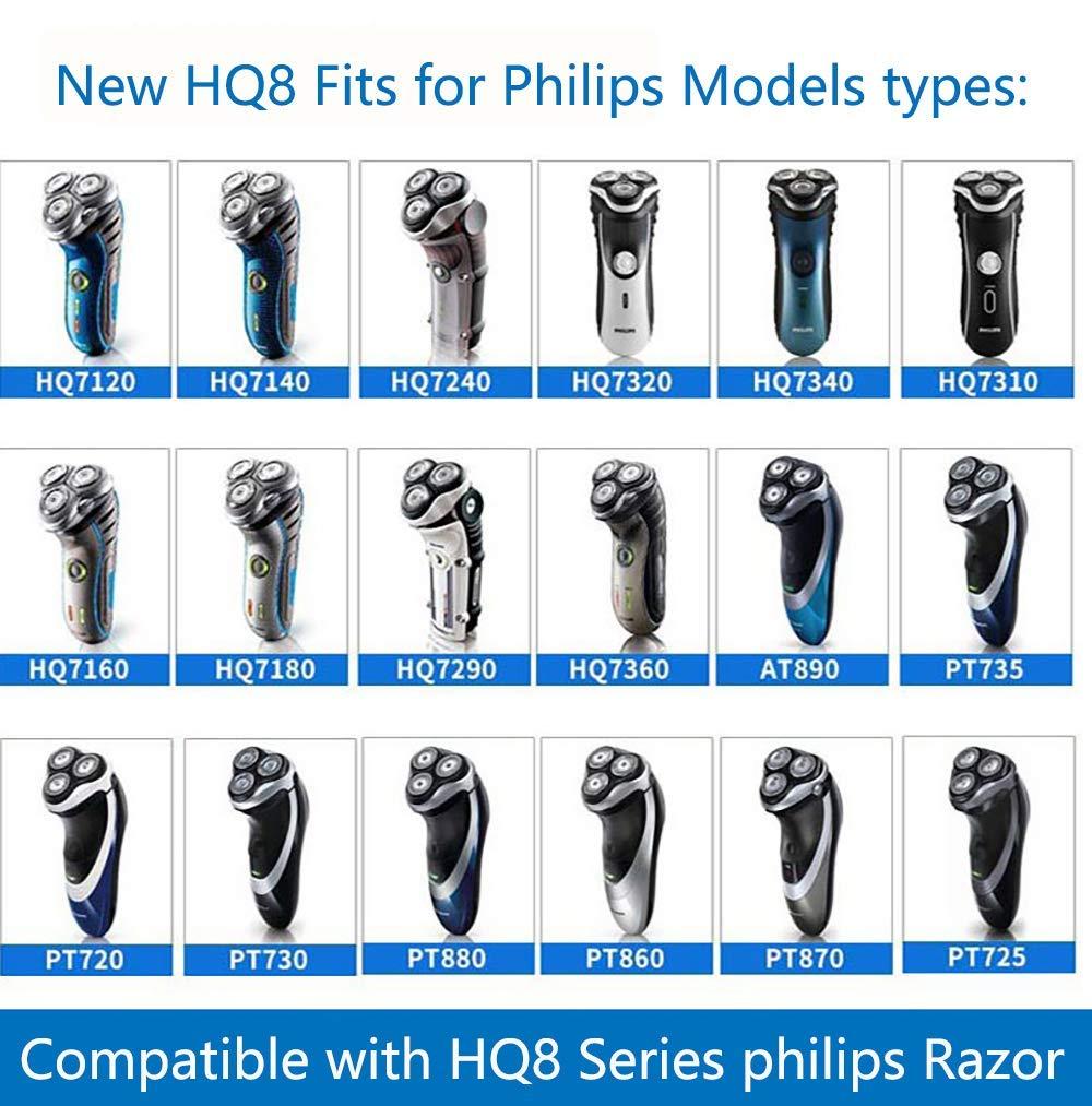 innobeaut HQ8 Replacement Heads Compatible with Philips Norelco Aquatec Shavers, Blades for AT880, AT810, 9-pc Pack