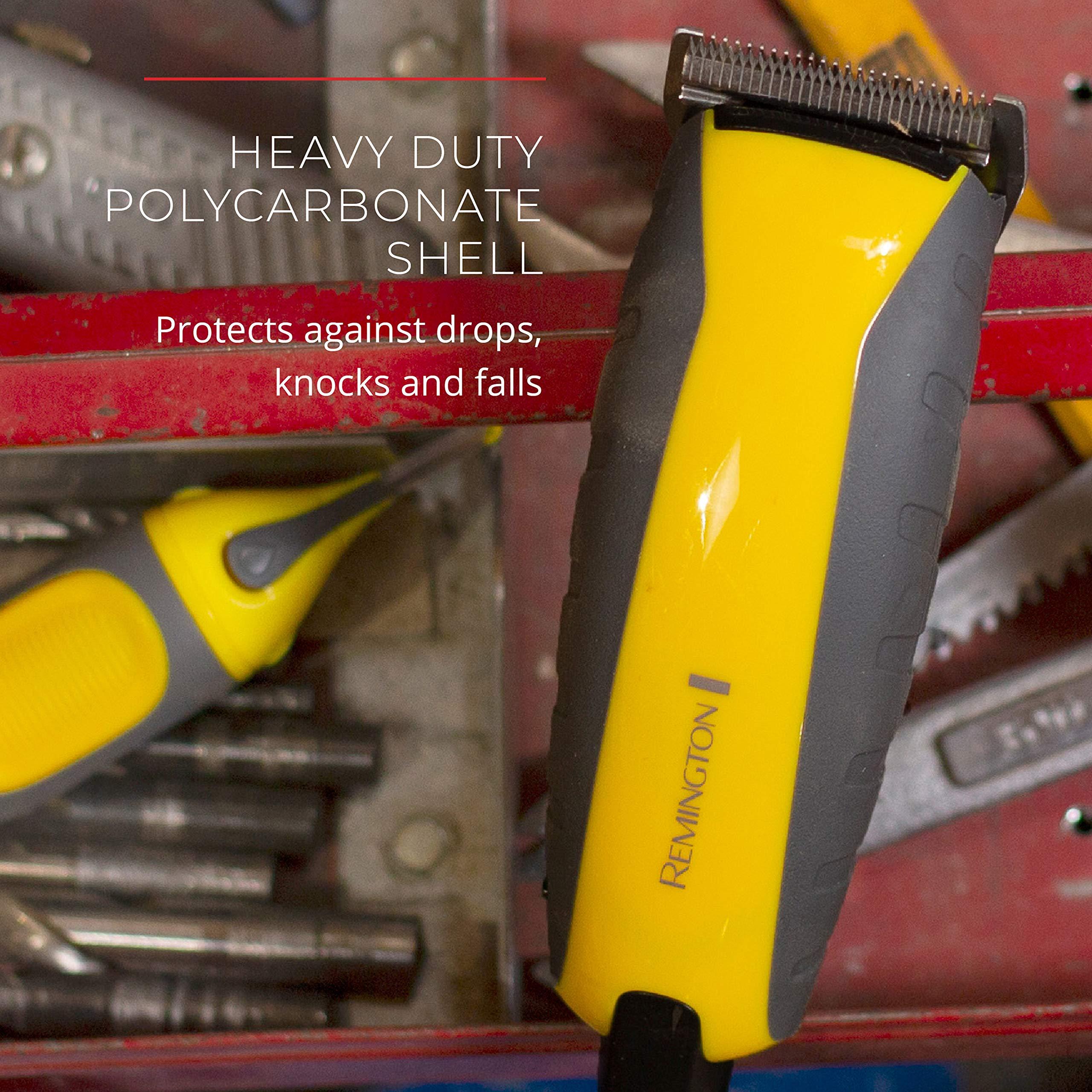 Remington Remington HC5855 Virtually Indestructible Haircut Kit & Beard Trimmer, Hair Clippers for Men (15 pieces) , Yellow