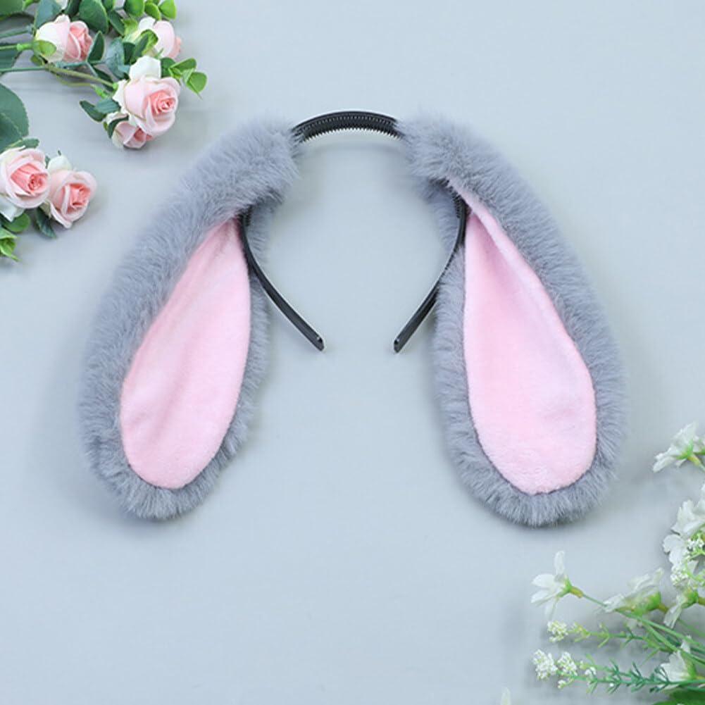 Zcargel Zcargel Puppy Ears Headband Pug Ear Headband Dog Ear Headband Soft Plush Headwear Dog Headband with Dog Ears for Kids Adults