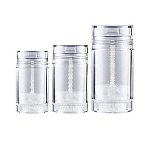 glasstore 4 Pcs Deodorant Container Clear Empty Twist-up Tubes DIY Deodorant Stick Containers Bottom Filling Gel Cosmetics Lip Balm Tube Bottle (50ml/1.7oz)