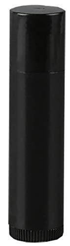 BesYouSel BesYouSel 50Pcs 5ml/5g Empty Plastic Lipstick Tubes, Lip Balm Containers Rotating Type Plastic Refill Lip Balm Tube with Cap,Black