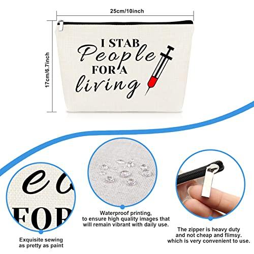 Mikela Funny Nurse Gift Nurse Life Gift Makeup Bag RN Nurses Practitioner Gift Cosmetic Bag Nursing Graduation Gift Nurse Week Day Gift Nurses Appreciation Gift Birthday Gift Travel Toiletry Pouch