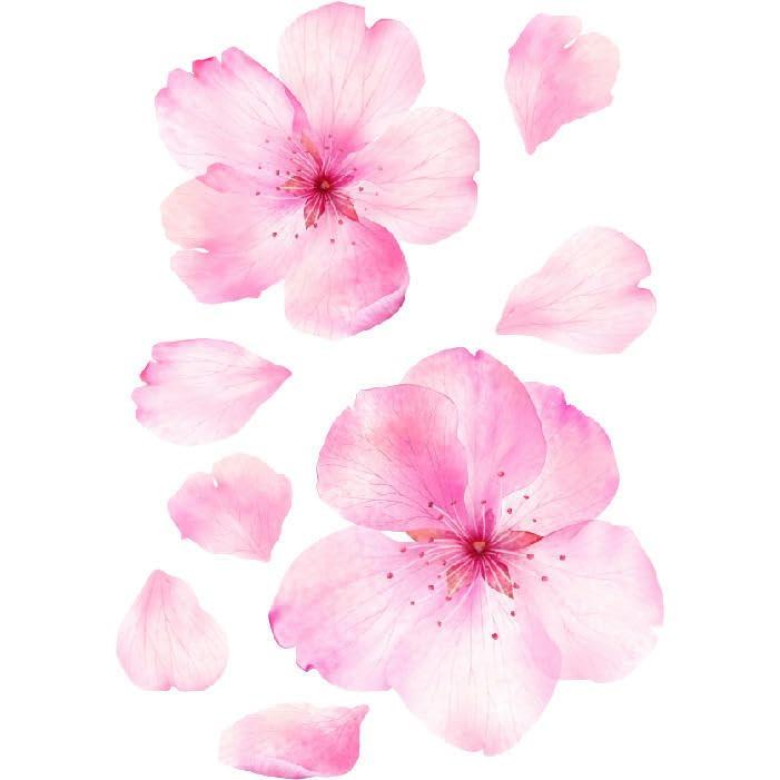 GoDdis Peach Blossom Sticker Small Fresh Cute Long-Lasting Female Waterproof Sexy Collarbone Back Leg Tattoo Stickers Temporary Tattoos Fake Tattoo Cherry Blossom