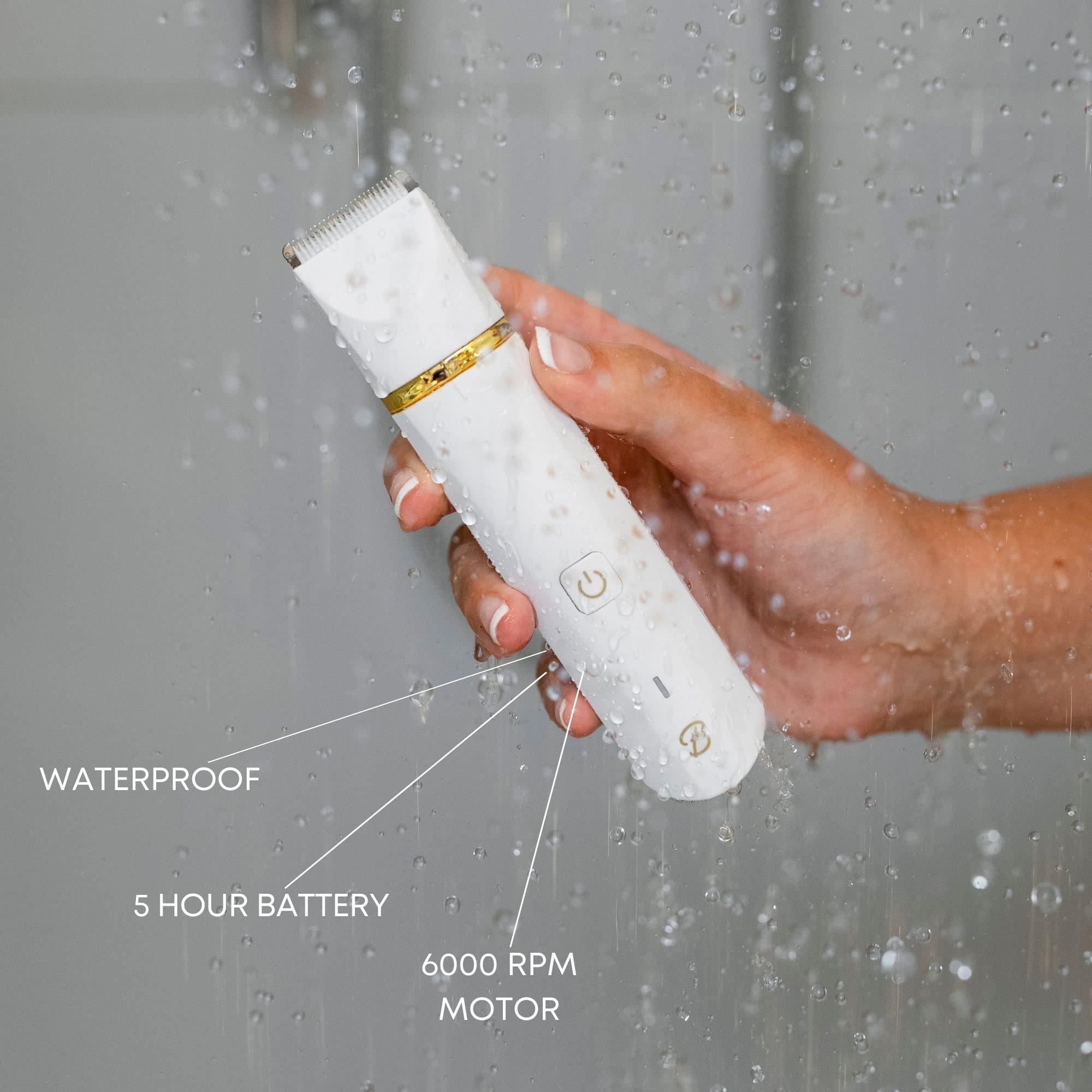 Bushbalm Bushbalm Bikini Trimmer - Electric Shaver Body Hair Razor for Women, Waterproof, Cordless Shaver for Sensitive Areas, Close Grooming for Bikini, Underarms, and Legs  Francesca Trimmer