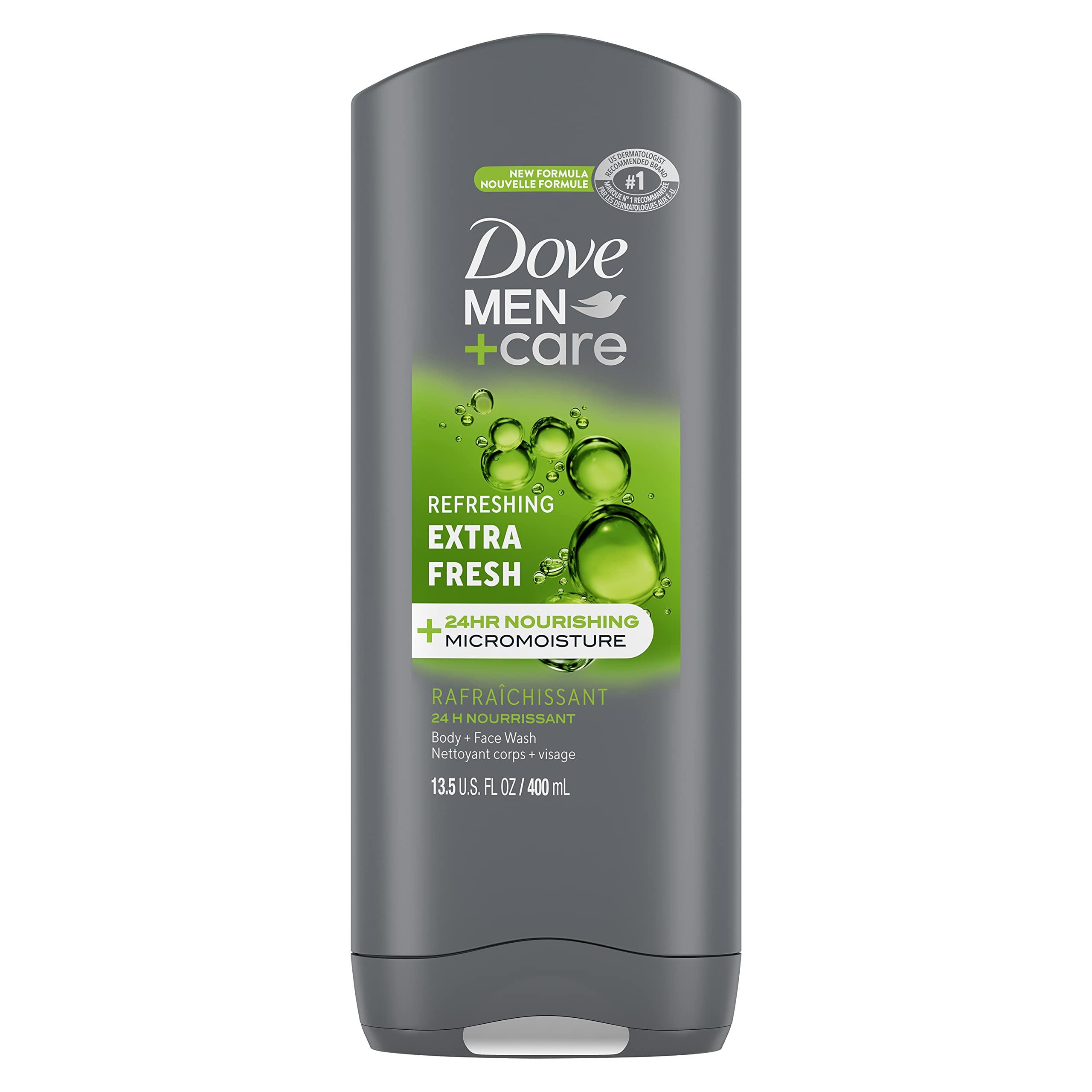 Dove Dove Men+Care Body Wash for Hydrated and Healthier Skin Extra Fresh Effectively Washes Away Bacteria While Nourishing Your Skin 13.5 oz