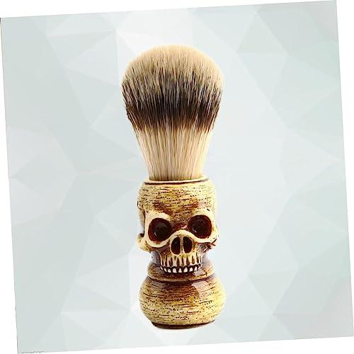 Beaupretty Beaupretty skull beard brush shaving beard brush men bristles beard brush beard brush for men grooming beard portable beard brush skeleton man Wooden