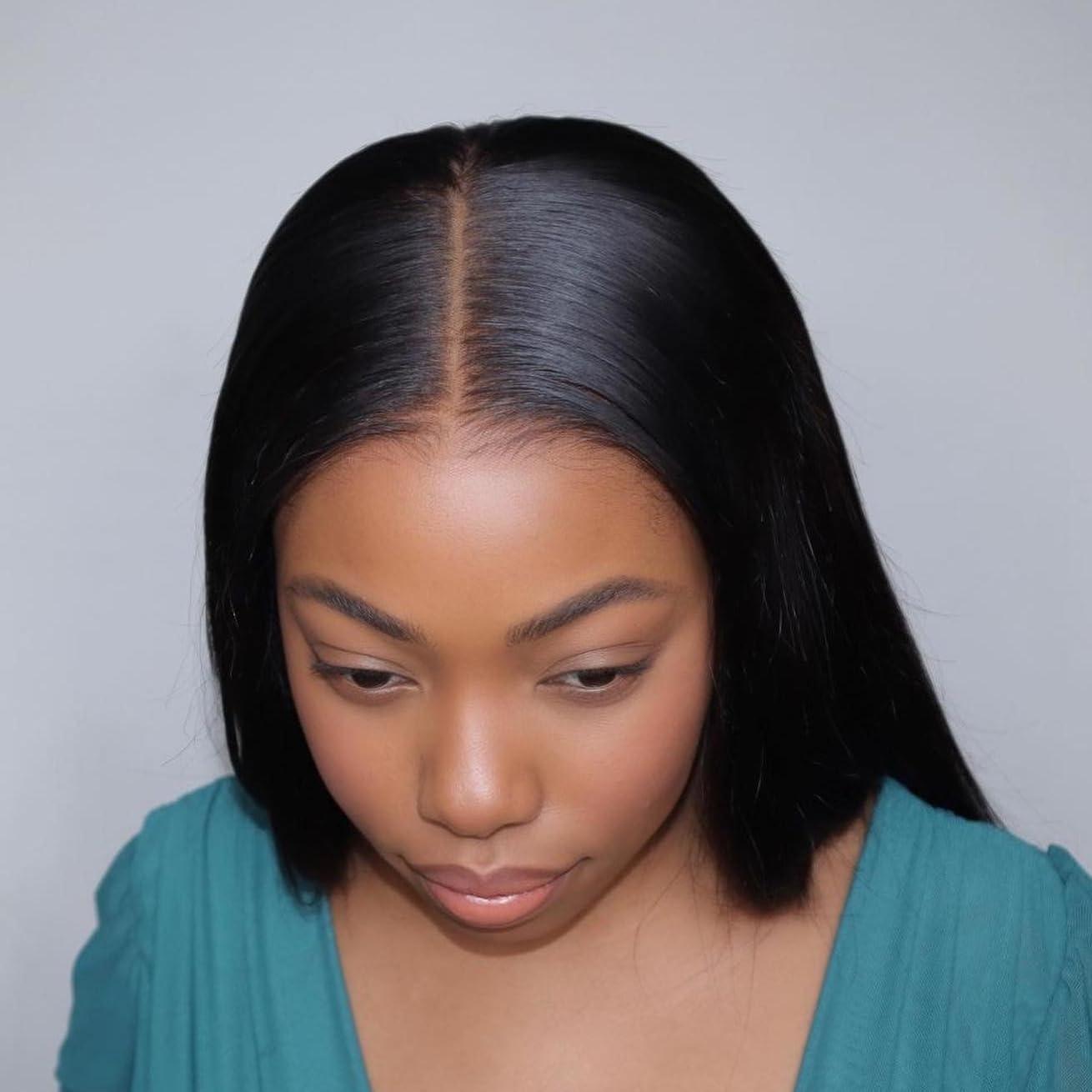 ELENINE 9x6 HD Lace Closure, Ultra-thin Invisible HD Lace Closure Single Knot Pre-Plucked 12A Grade Virgin Hair Straight Style Undetectable Melted Lace Closure Human Hair (9x6 ST lace closure, 20inch)