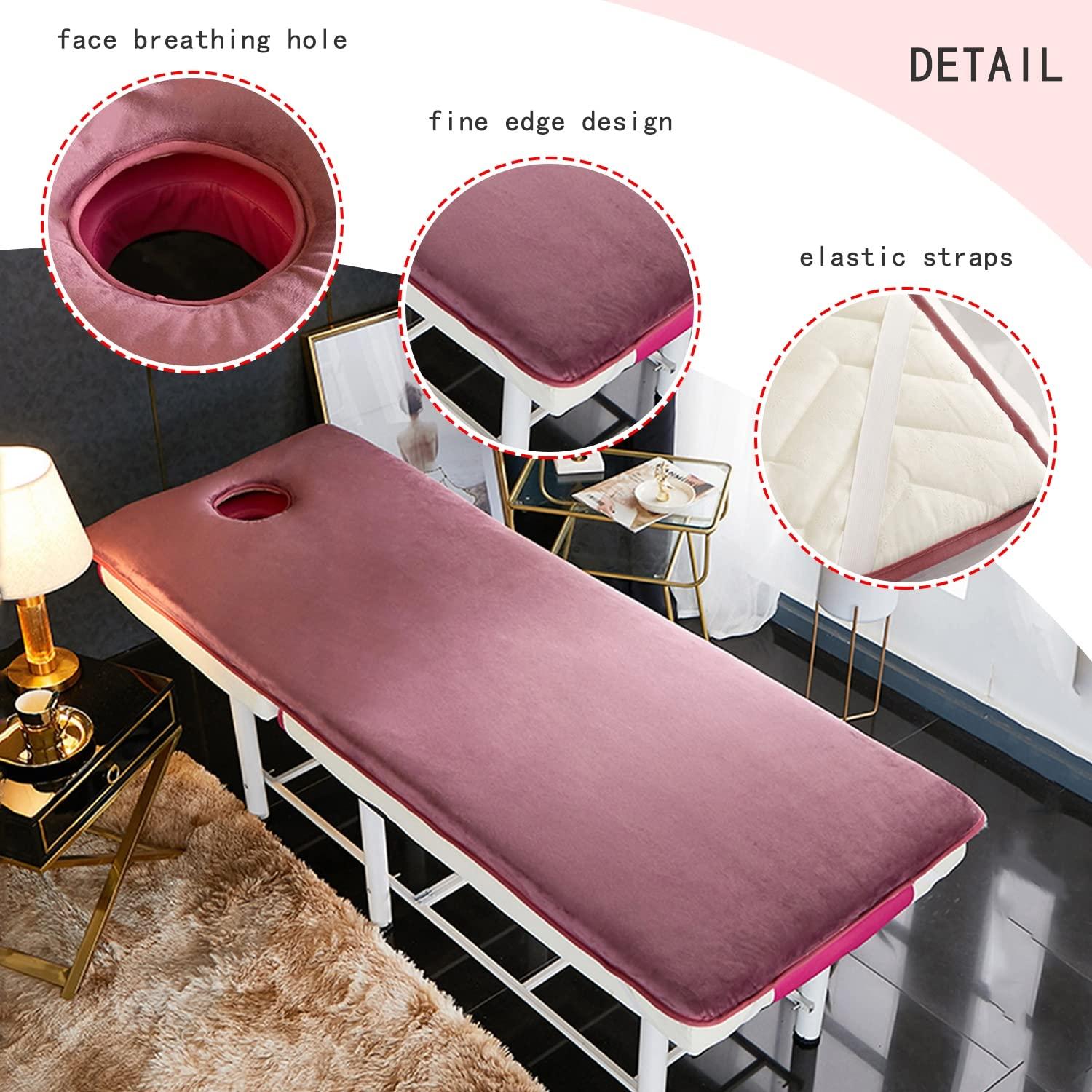 NinthAvenue Basics Massage Table Mattress Topper,Comfortable Massage/Spa Table Pad,0.8In Lash Bed Cushion Memory Foam,with Four Corner Straps & Anti-Slip Bottom,Without Bed,Not Washable,Gray t,80x190cm