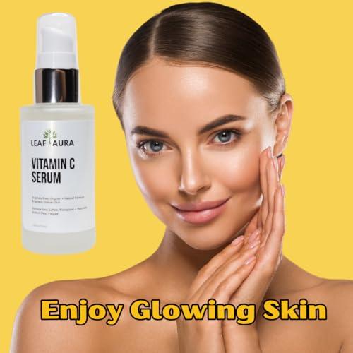 leaf aura Leaf Aura Vitamin C Serum, Sulphate-Free, Organic+ Natural Formula, Brightens Uneven Skin, Made In Canada, 29.5ml