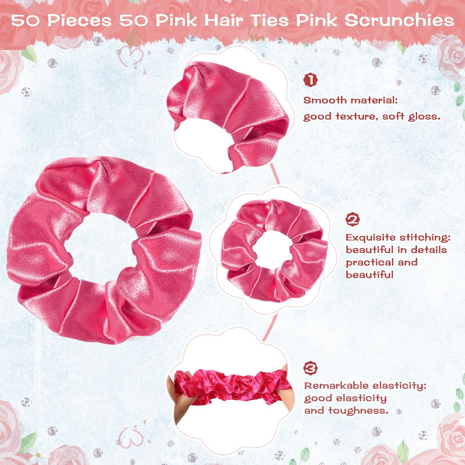 Thiccywoov Thiccywoov 50 Sets Quinceanera Party Favors for Guests - 50 Scrunchies, 50 Thank You Cards, 50 Organza Bags for Sweet 15 Birthday