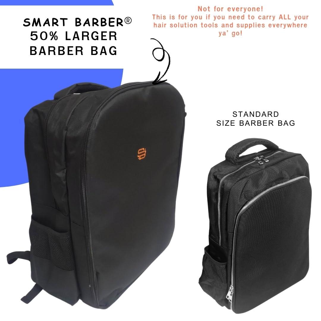 Smart Barber Smart Barber XL Barber Bag & Barber Backpack for Clippers, Tools & Supplies  Padded Tool Compartment, Durable, Easy-Clean, Water-Resistant Case for Traveling Stylists & Groomers