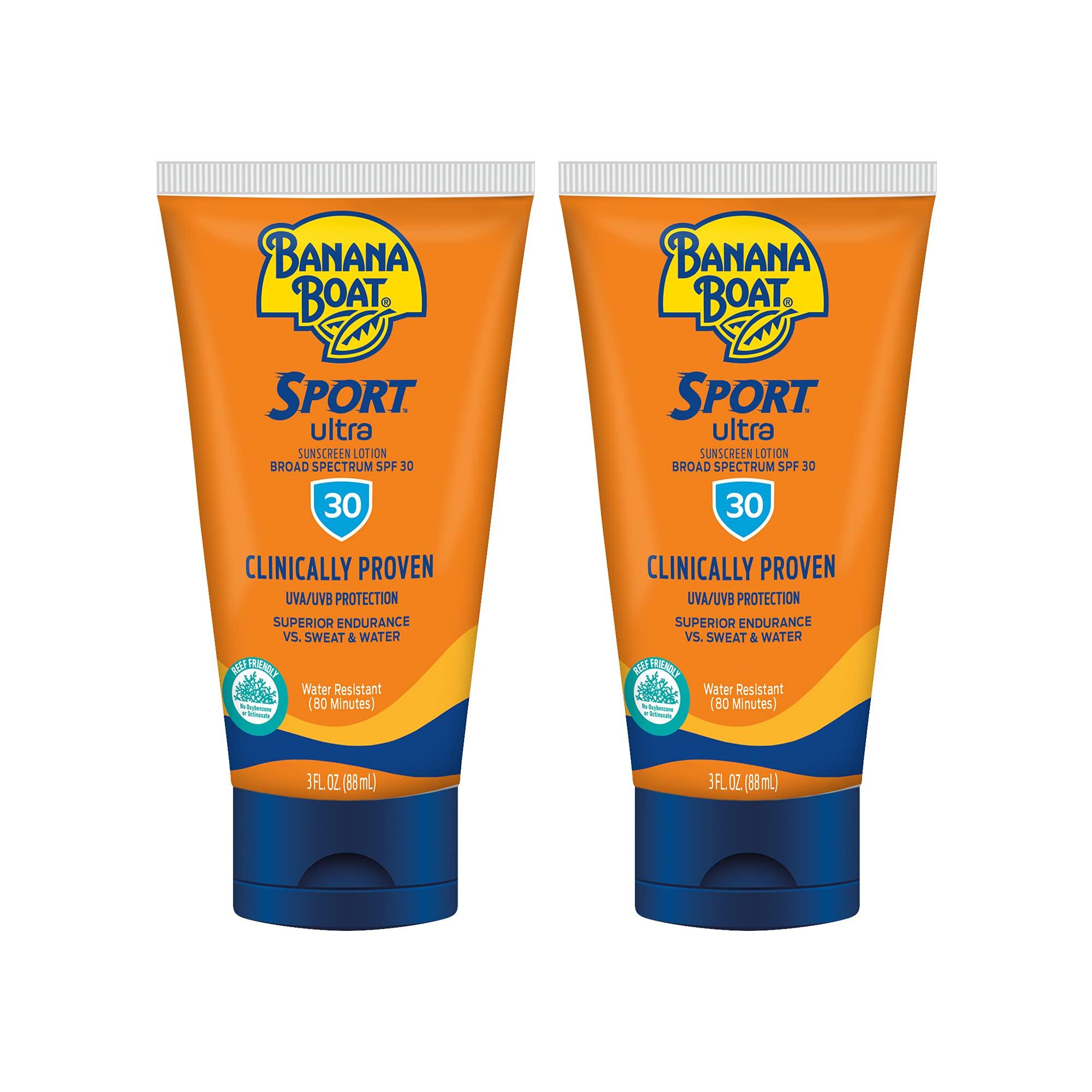 Hawaiian Tropic Hawaiian Tropic and Banana Boat Sunscreen Lotions SPF 30, 8oz and 3oz