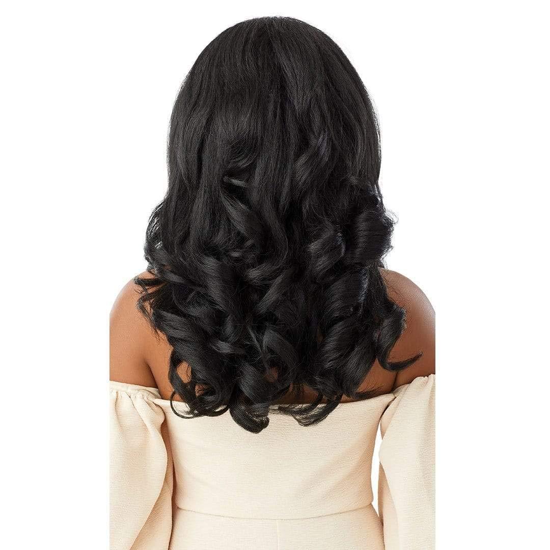 Outre Outre Quick Weave Self Styled in 60 Seconds Neesha Soft & Natural New Half Wig Cap Laysflat Requires Less Leave Out NEESHA H301 (DRBLKCHER)