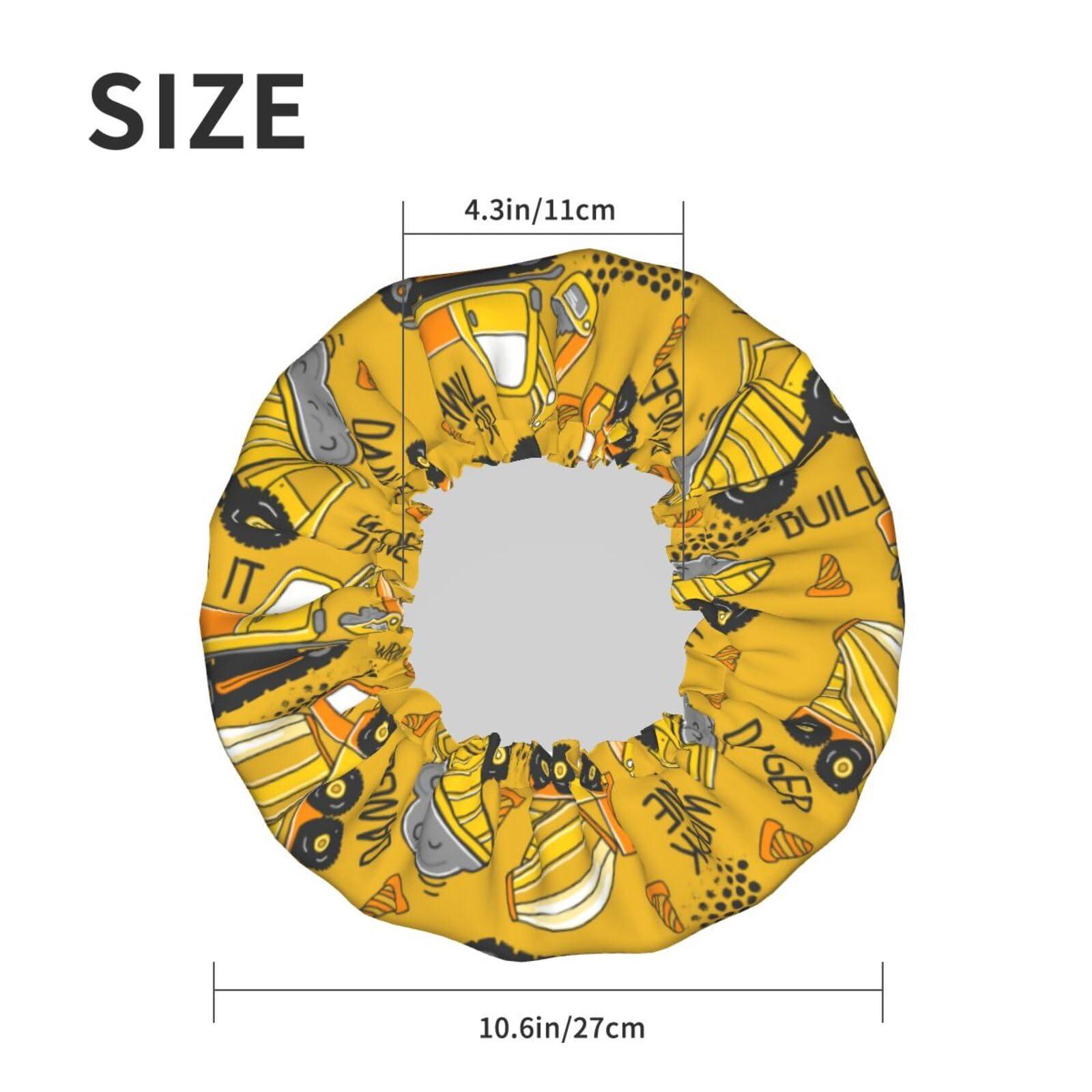 YIPOCH Truck Large Shower Cap for Women Men Shower Caps for Women Reusable Waterproof Hair Cap Double Layers Showercap With PEVA Lined & Elastic Band Fashion Shower Bonnet