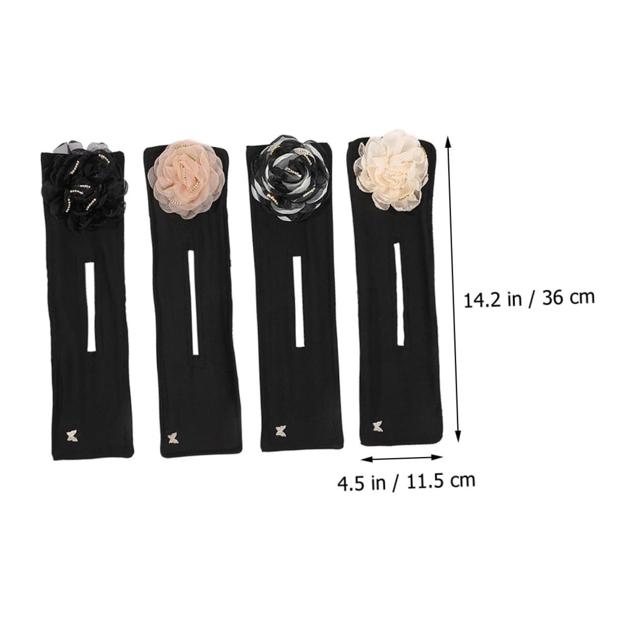 MAGICLULU MAGICLULU 4pcs Floral Hair Bun Maker Hair Donuts Shaper for Easy Hair Styling Ideal Hair Accessories for Elegant Hairstyles Includes Flowers