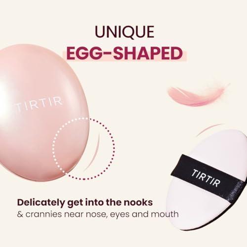 TIRTIR TIRTIR Mask Fit All Cover Pink Cushion Foundation | High Coverage, Velvety Matte Finish, Lightweight, Flawless, Corrects Redness, Korean Cushion, Pack of 1 (0.63 oz.), #21N Ivory