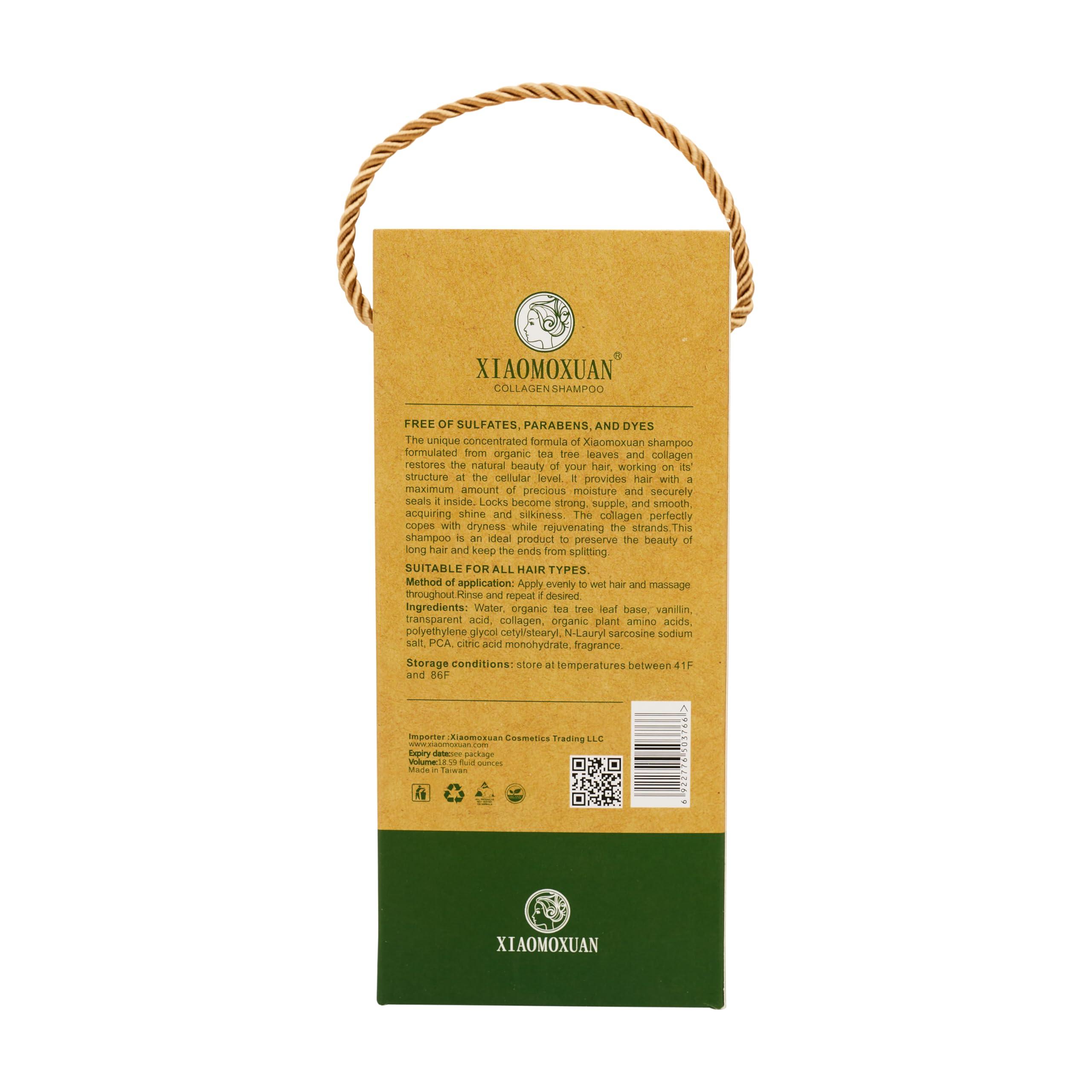 Xiaomoxuan Xiaomoxuan Organic Tea Tree Oil Shampoo - Moisturizing for Dry Hair, Scalp Treatment, Sulfate-Free - Collagen Bond for Oily Scalp and Ends