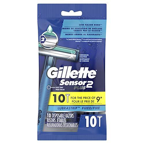 Gillette Gillette Sensor2 Plus Men's Disposable Razors, 10Count