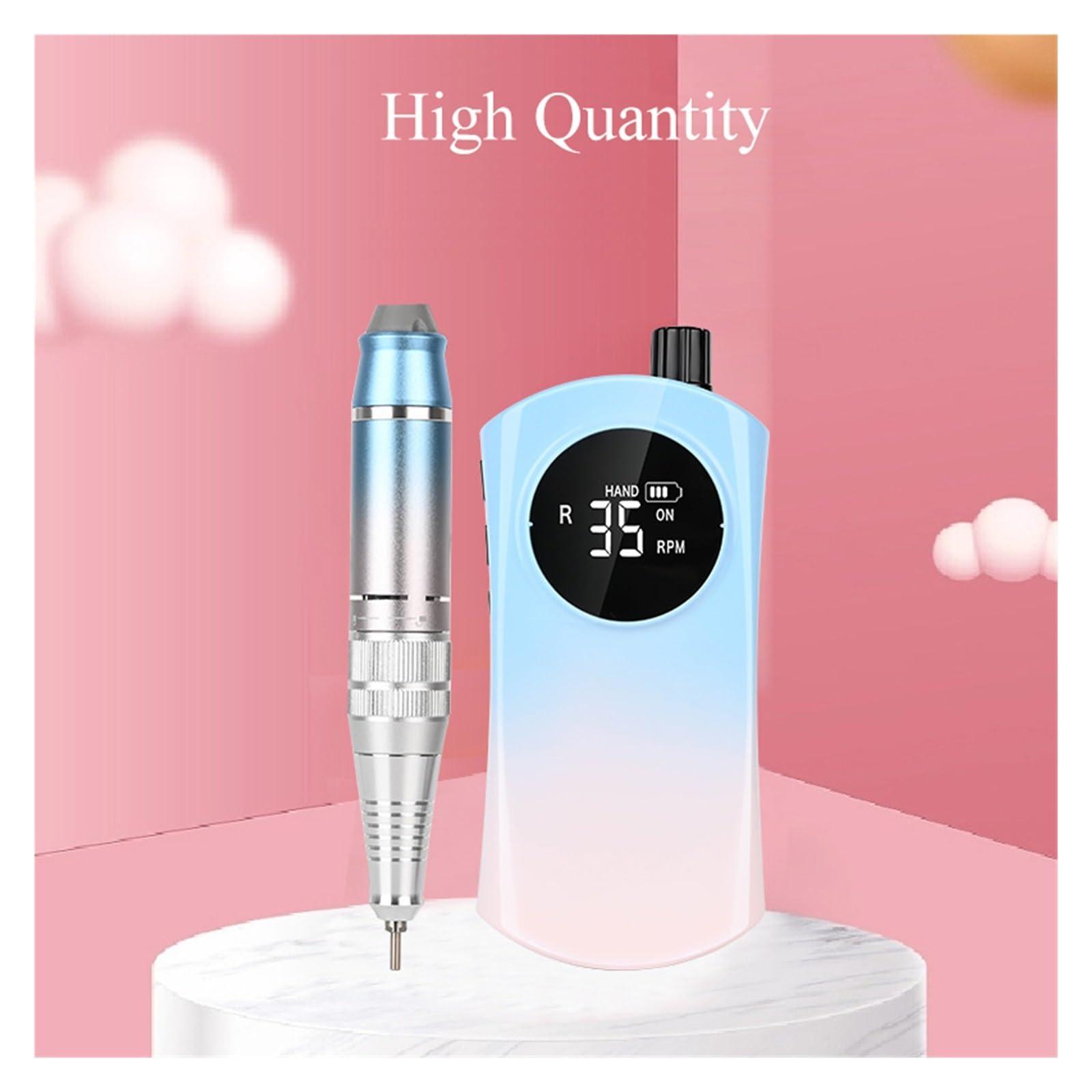 ROLTIN ROLTIN Electric Nail Drill, 35000RPM Portable Electric Nail Drill Machine with LCD Display, Rechargeable Nails Sander for Acrylic Gel Polish Easy to Use, Purple