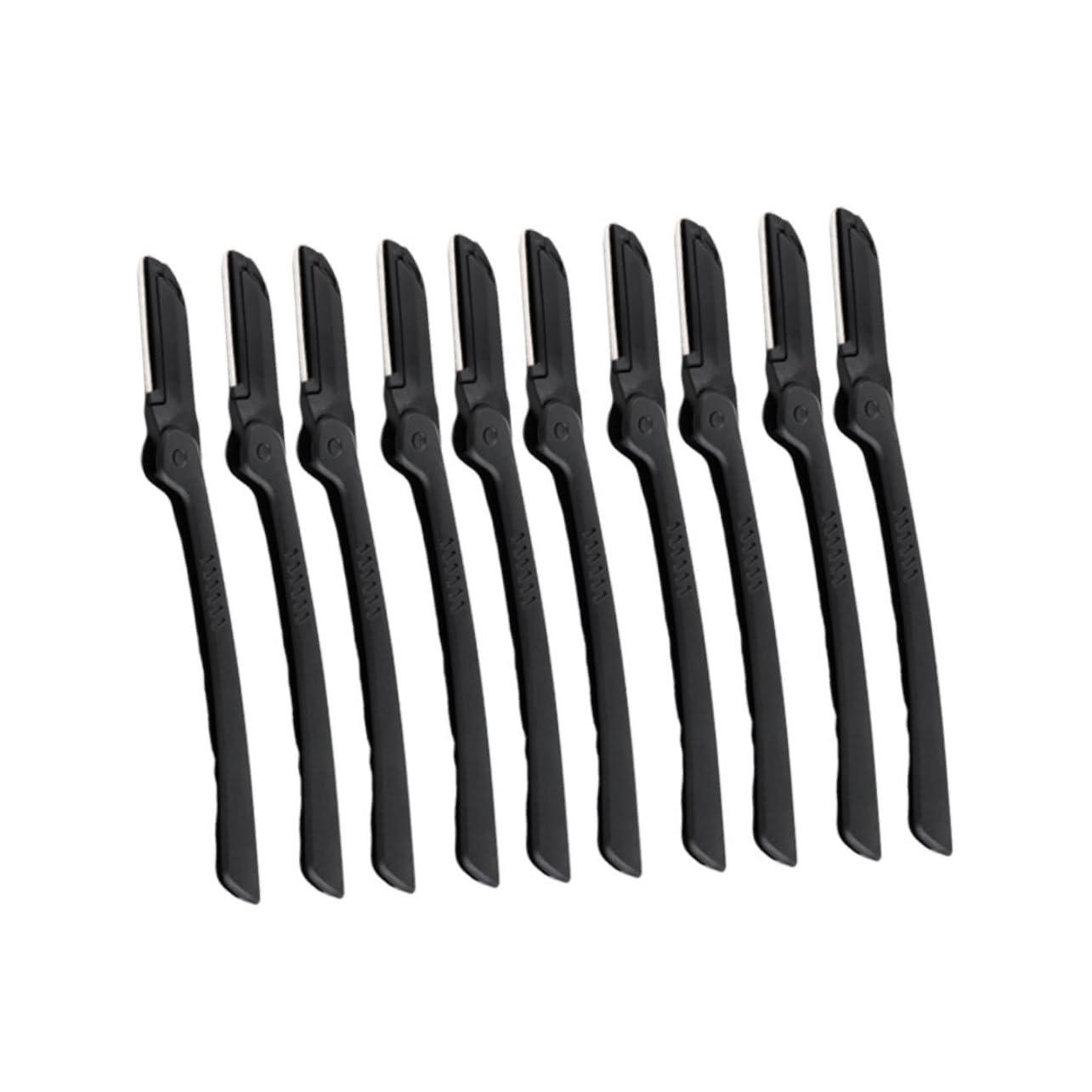 NOLITOY NOLITOY 2sets Compact Eyebrow Shaper Razor Trimmer for Home Non-Slip Grip and Easy Cleaning 10pcs*2