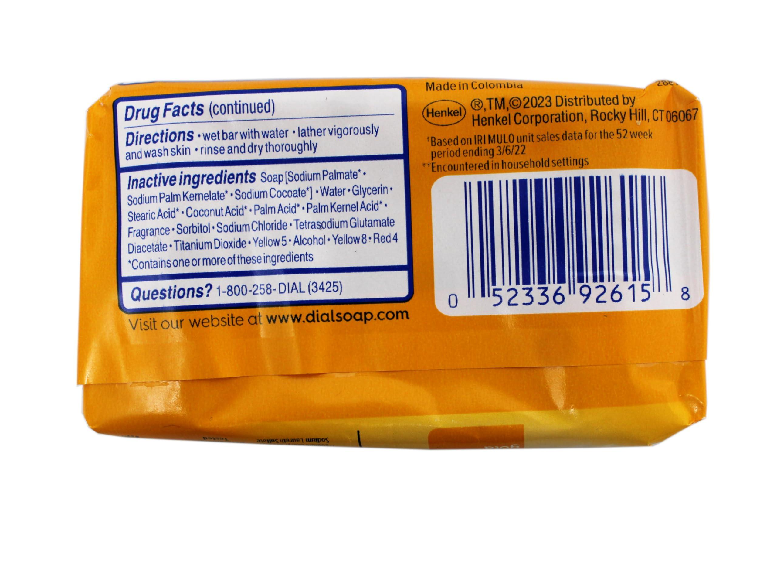 Dial Dial Advanced Clean Antibacterial Deodorant Bar Soap, Gold Scent, 4 Oz., 36 Bars/Box (00052336926172)