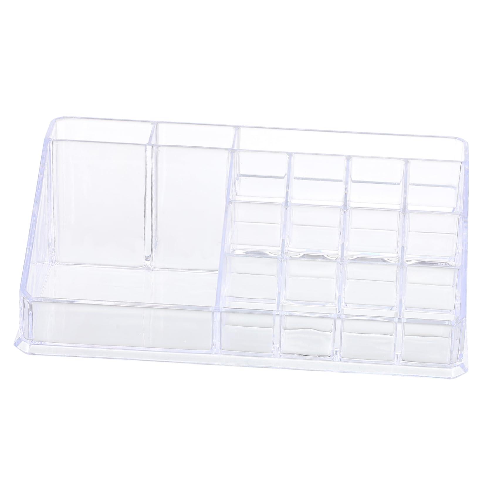 Mipcase Mipcase Box Lipstick Storage Box Makeup Organiser Storage Holder Cleaner Clear Makeup Organisers Compartments Cosmetic Display Cases Bins Makeup Brushes Skincare Lip Tint Palette Plastic