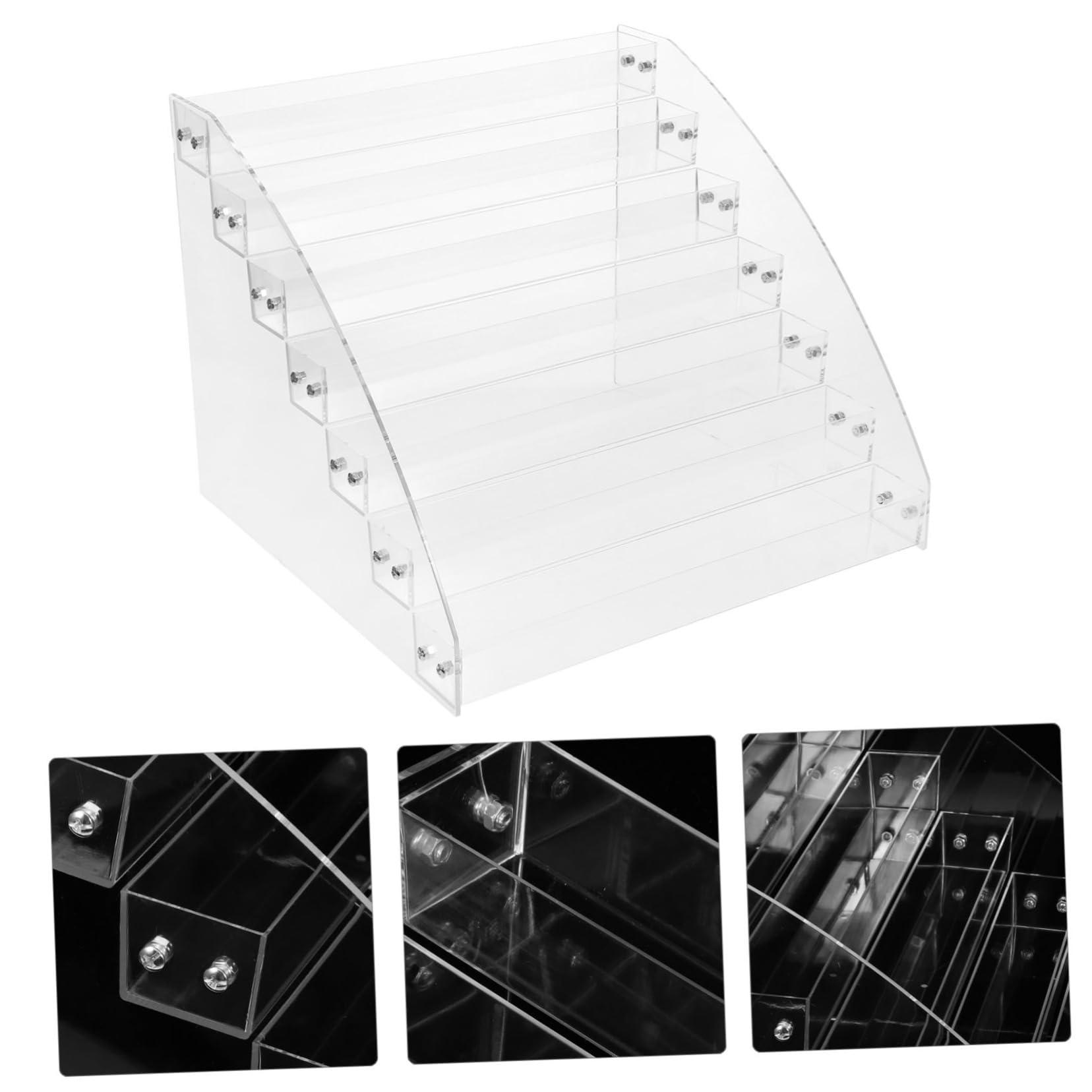 OHPHCALL OHPHCALL Lipstick Nail Polish Display Rack Acrylic 7-Layer Storage Modern Makeup Organizer