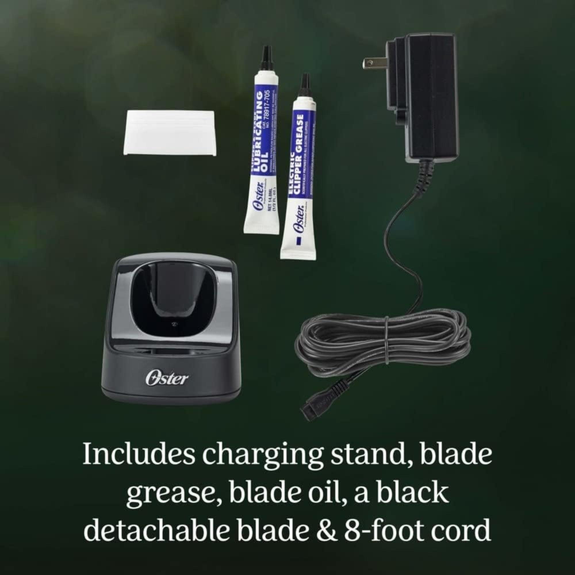 Oster Oster Professional Cordless Classic 76 Hair Clippers for Barbers & Stylists - Classic 76 Professional Hair Clippers - Detachable Stainless Steel Blades, Adaptive Speed, 120-Minute Battery (Black)