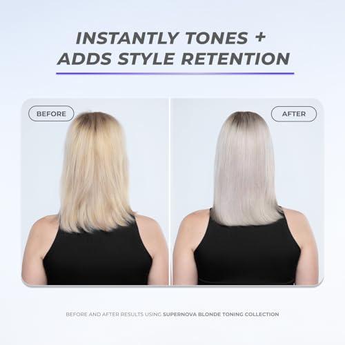 XMONDO XMONDO Hair Supernova Blonde Toning Reparative Mask, Vegan Formula with Jojoba Oil, Reducing Brassy and Yellow Tones on Blonde, Highlighted, and Gray Hair Colors, 8 Fl. Oz