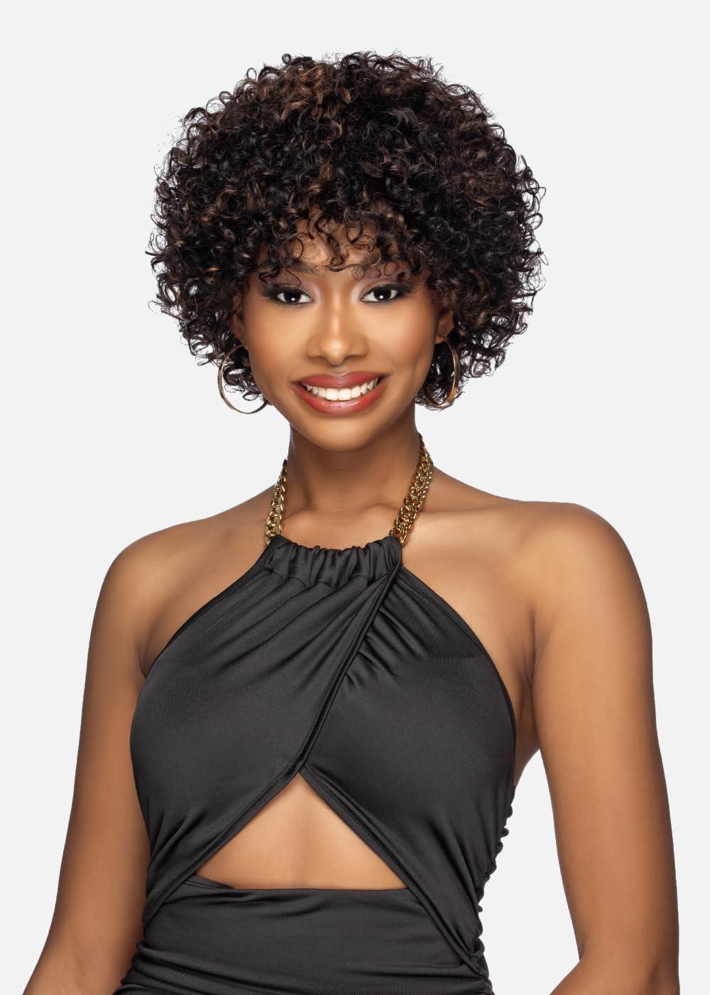 Vivica A Fox Hair Vivica A. Fox CARNIVAL, HUMAN HAIR, Pure Comfort Cap Wig, Color 1B Off Black