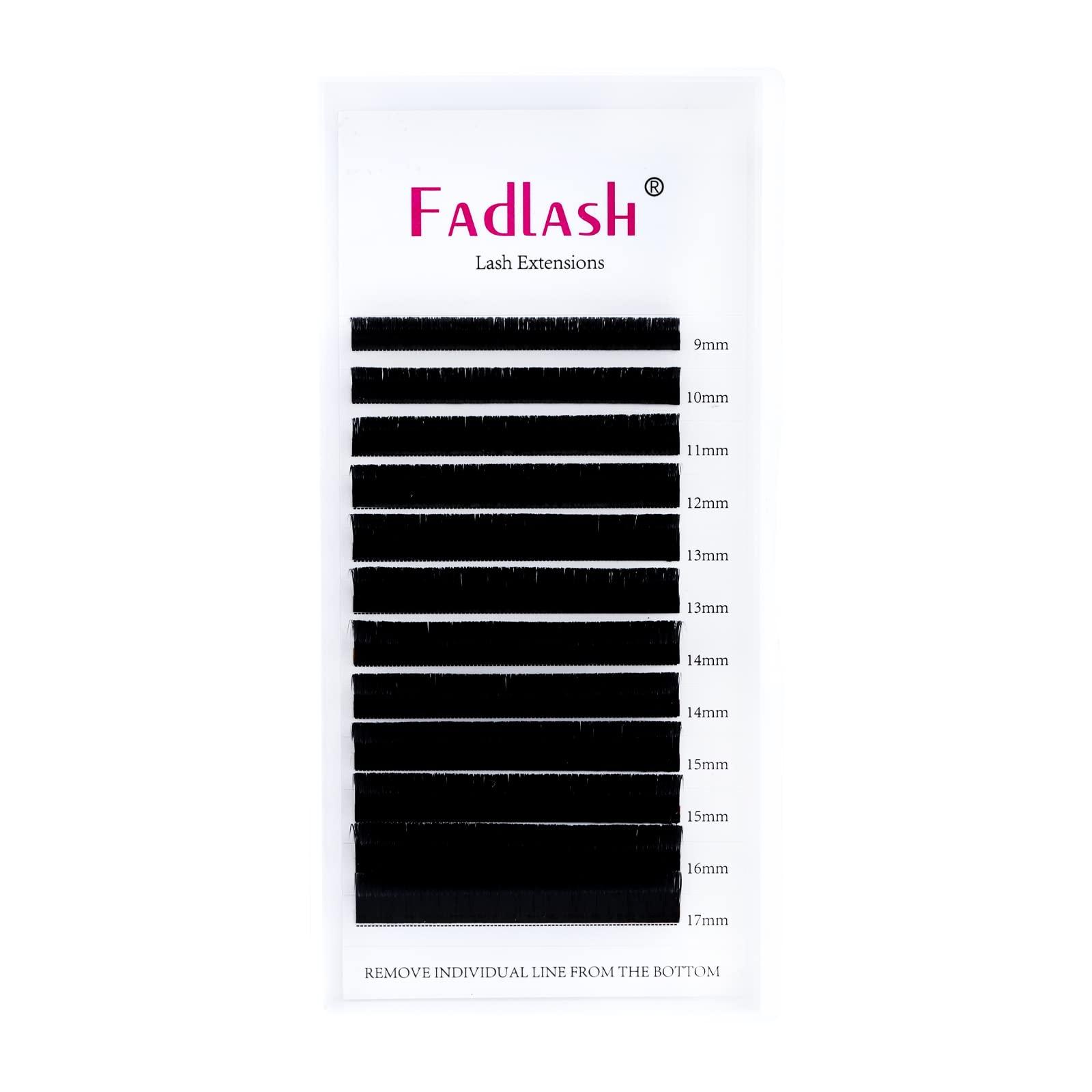 FADLASH Mega Volume Lash Extensions 0.03-0.10mm C D CC DD L Curl 8-30mm Length Easy Fan Volume Lashes Self Fanning Eyelash Extensions 2D-20D (0.05-CC, 9-17mm Mix)