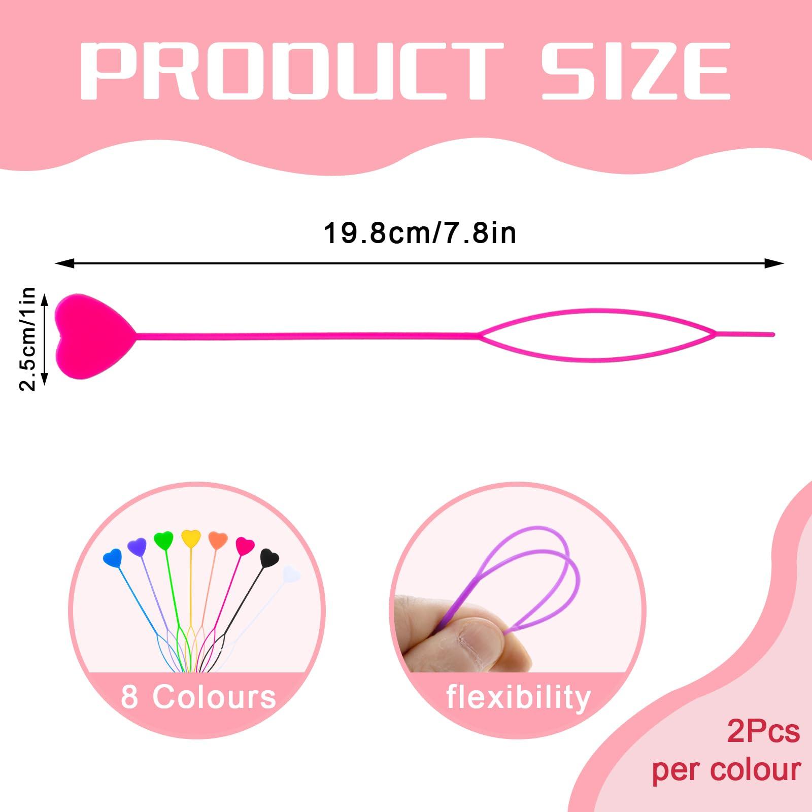 Teaaha 16PCS Hair Beader Tool Automatic Quick, Colorful Loading Beads on Hair Braids Beading Kit, Bead Threader Ponytail Maker Styling Hair Tail for Kids and Girls, Creating Beaded Hairstyles Effortlessly