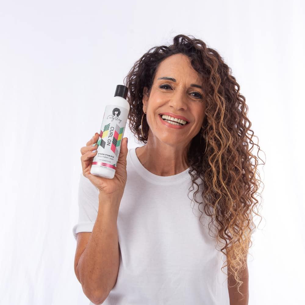 My Curly Way My Curly Way Leave In Conditioner for Curly Hair, Packed with Fruit and Flower Extracts - 10 Oz. Curl On Light Moisturizer Cream for Curls, Waves and Coils 100% Vegan!