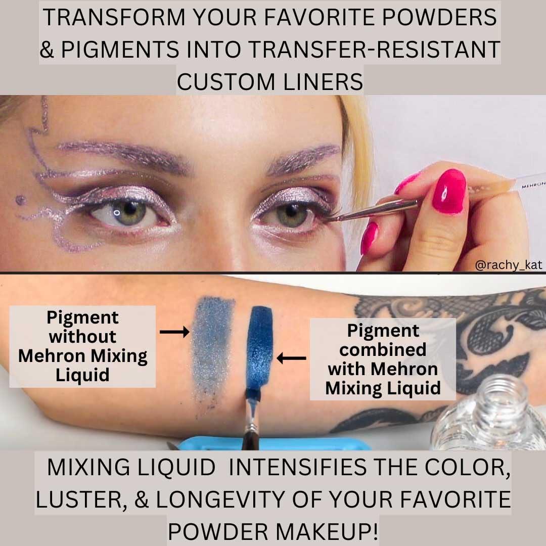 Mehron Mehron Makeup Mixing Liquid | Water Resistant For All Day Wear | Multi-Use Makeup Transformer | Eyeliner Mixing Medium | Clear 4.5 fl oz (133 ml)