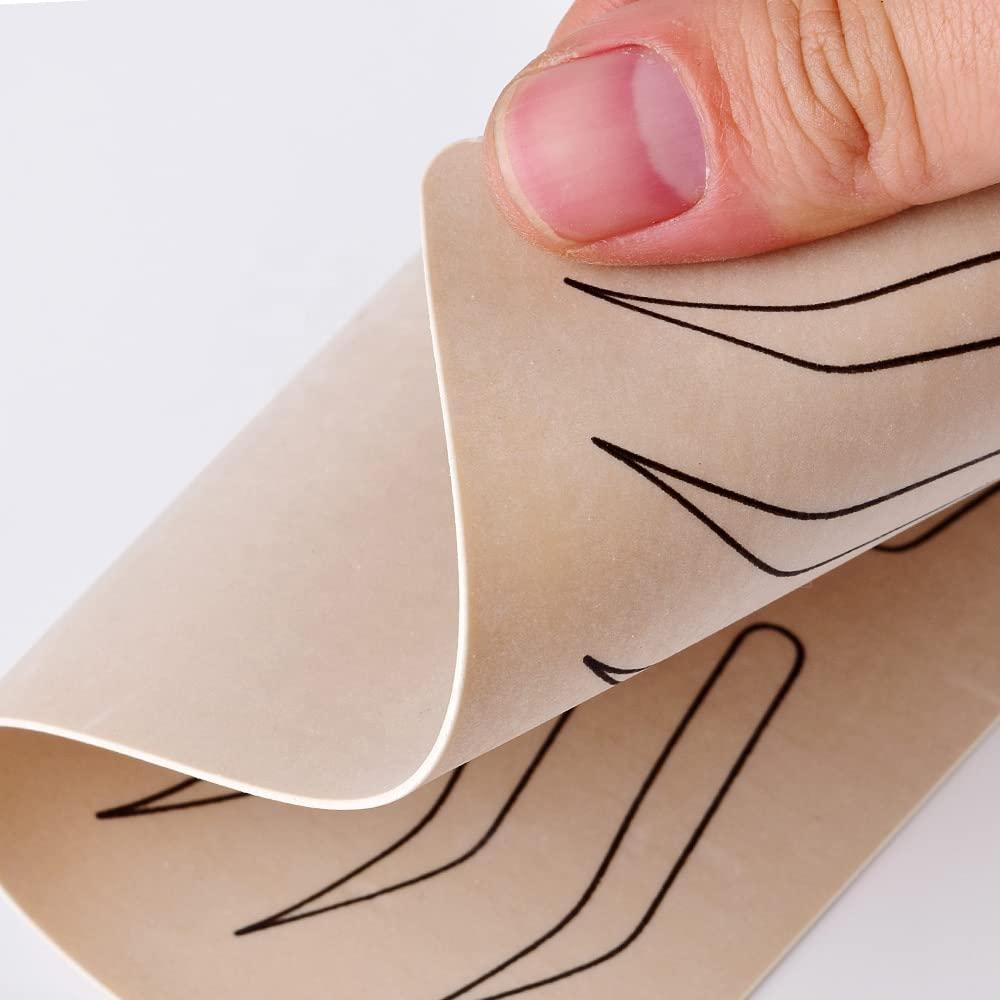 PMU Professional Microblading Supplies 10 Piece Double Sided Practice Skin For Eyebrow Tattoos: Permanent Makeup Silicone Skins To Practice Brow Micro-Blading And Needling, Fake Skin Sheets- Trusted by professional