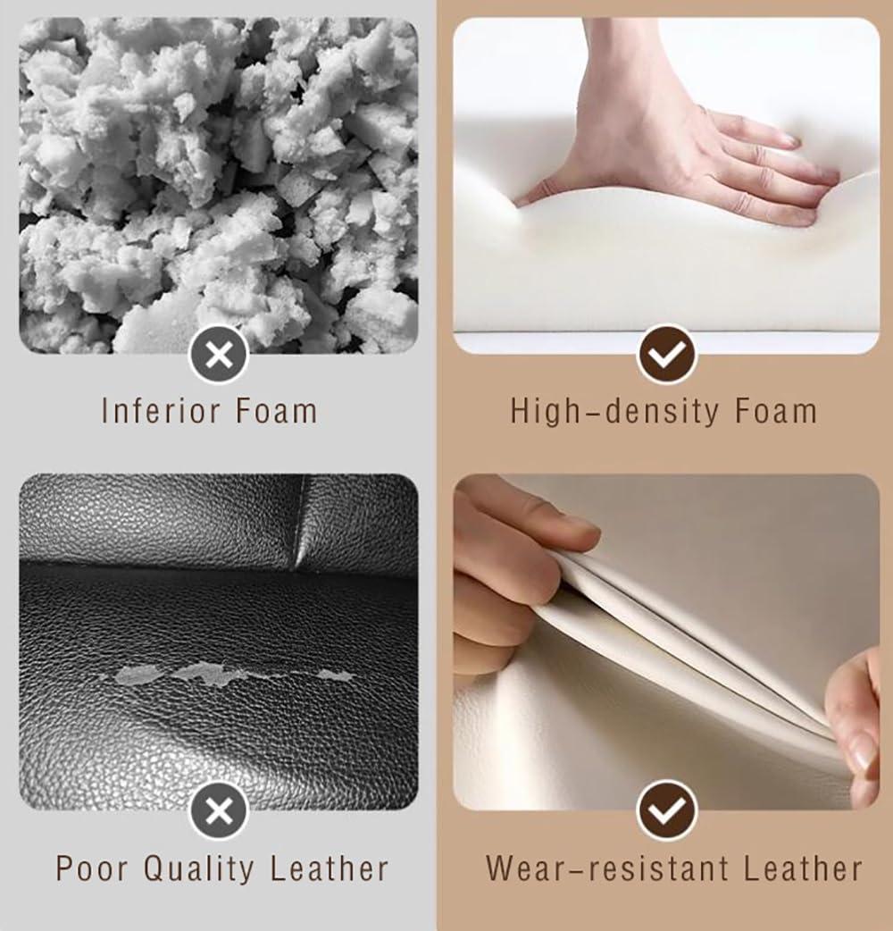 AMair Low Rolling Stool with Wheels and Backrest, Swivel Chair Stool PU Leather Sponge Padded Low Roller Seat Stool for Home Cleaning, Fitness, Laundry (Color : G)