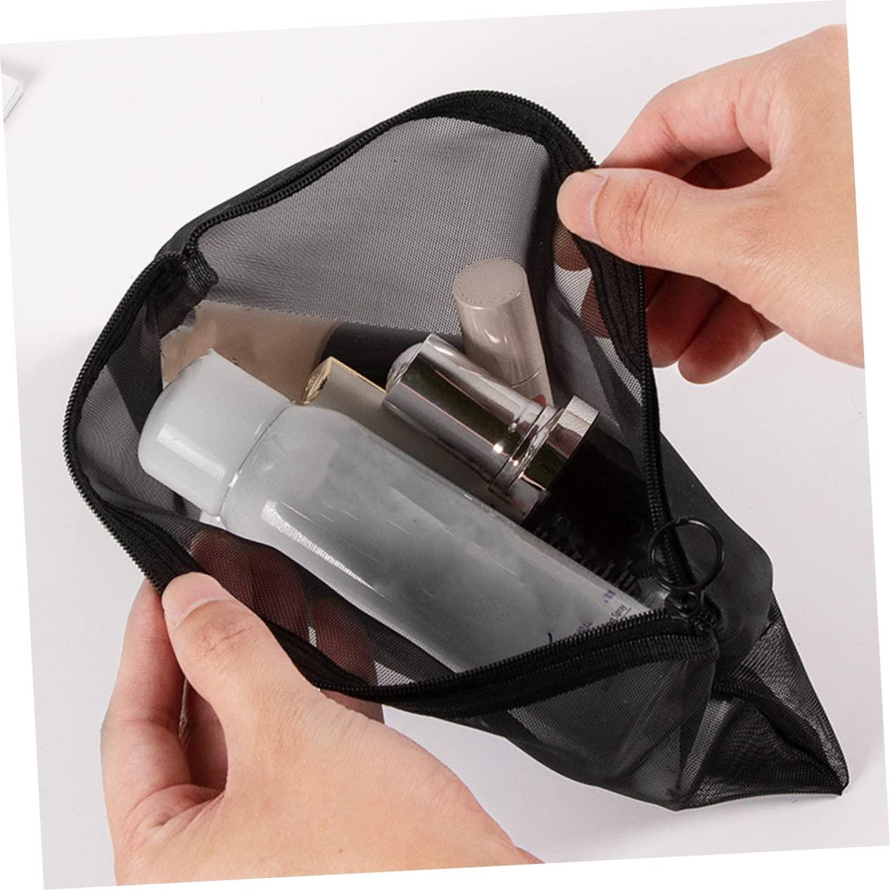NOLITOY NOLITOY Nylon Makeup Bag Mesh Small Makeup Bag Travel Makeup Bag for Women Cosmetics Pouch Zipper