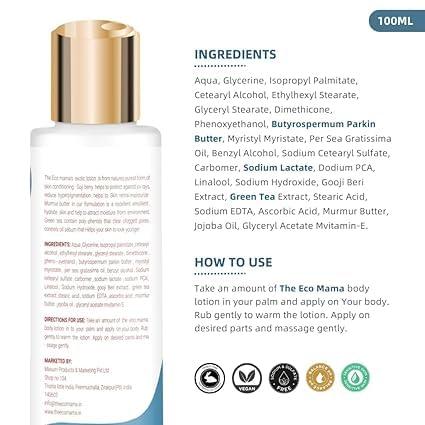 NinthAvenue Basics Body Lotion with Goji Berry Extract, Green Tea, Murmur Butter, Jojoba Oil & Glycerin (100ML) | Long Lasting Hydration | Vegan