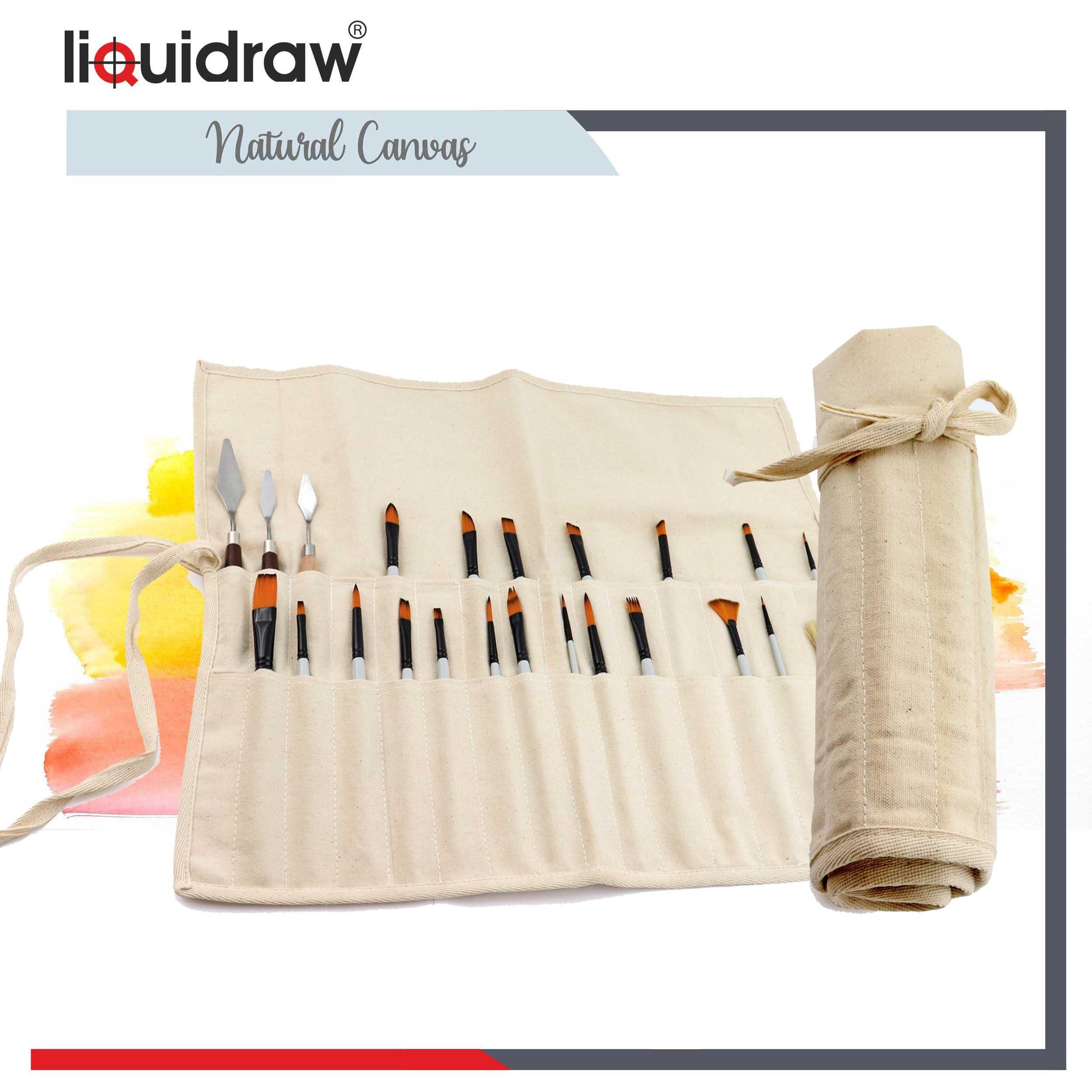 Liquidraw Liquidraw Paint Brush Holder 30 Pocket Roll Up Brush Bag Case Storage Pouch Make up Brush Case