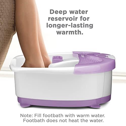 Conair Conair Soothing Pedicure Foot Spa Bath with Soothing Vibration Massage, Deep Basin Relaxing Foot Massager with Jets, Pink/White