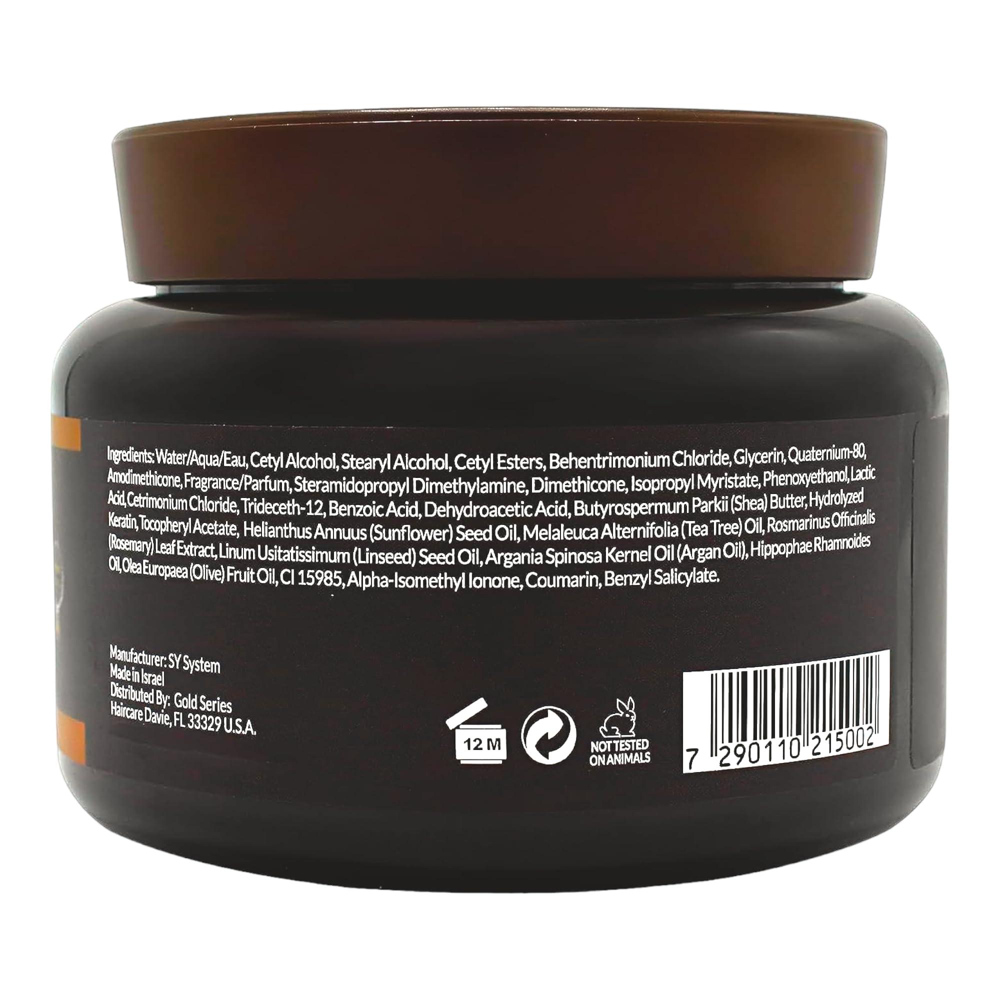 Moroccan Gold Series Gold Series Treatment Mask  Deep Hydrating Argan Oil Hair Mask for Dry Damaged, Color Treated and Curly Hair Enriched with Keratin  Sulfate Free Natural Hair Repair Treatment, 18.6oz