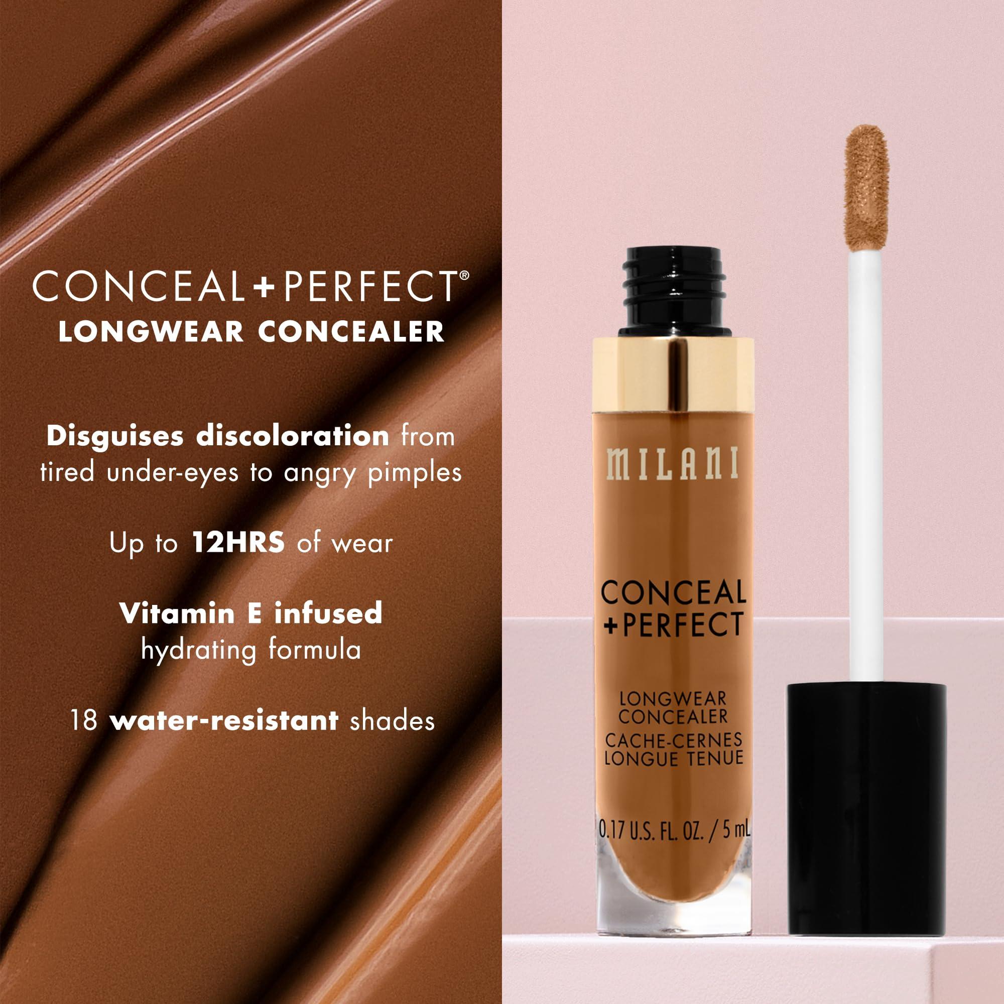 Milani Milani Conceal + Perfect Longwear Concealer - Pure Beige (0.17 Fl. Oz.) Vegan, Cruelty-Free Liquid Concealer - Cover Dark Circles, Blemishes & Skin Imperfections for Long-Lasting Wear