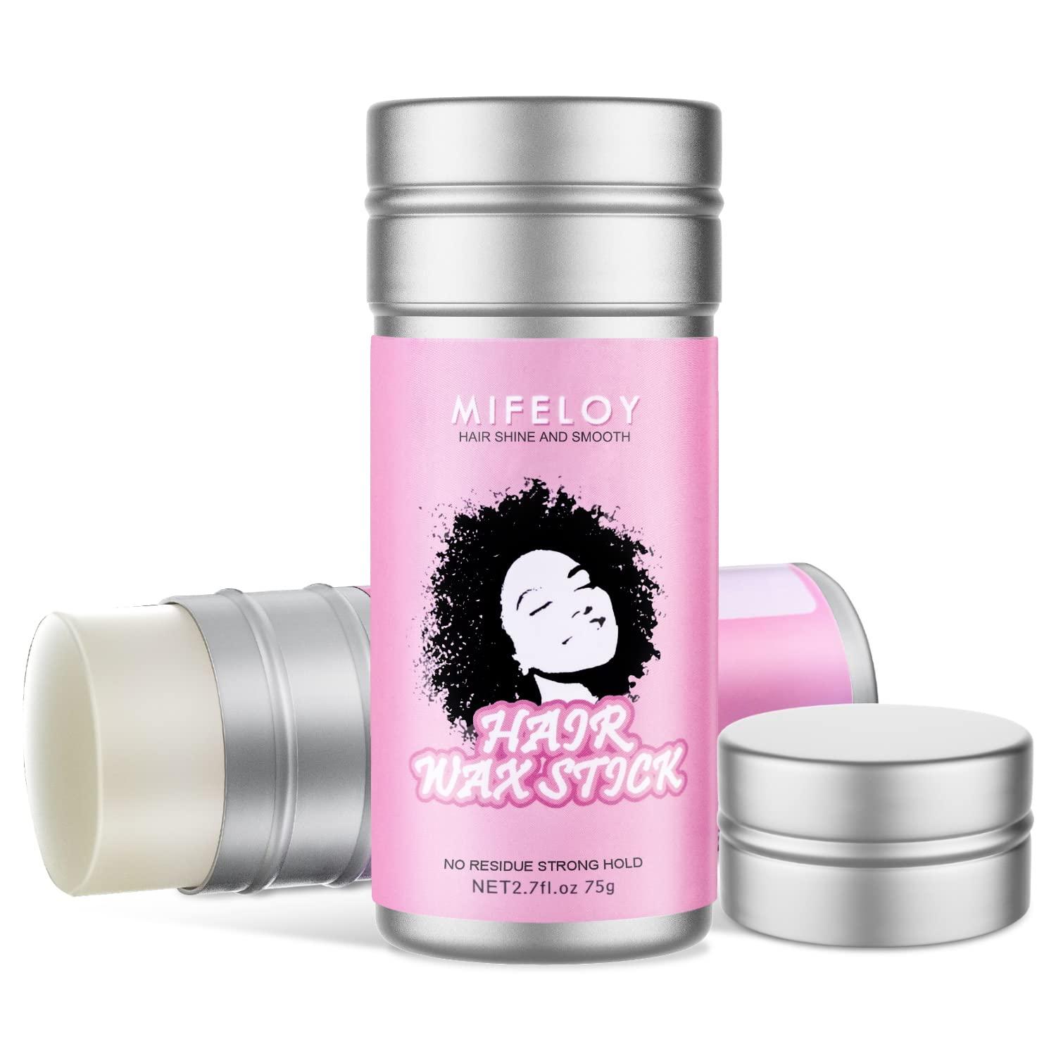 Mifeloy Mifeloy Hair Wax Stick, 2.7 oz - Pomade Tamer Stick for Smoothing Flyaways Edge Control, Long Lasting Styling Cream Gel, Women Slick Back Hair Glue, Bed Head for Wigs