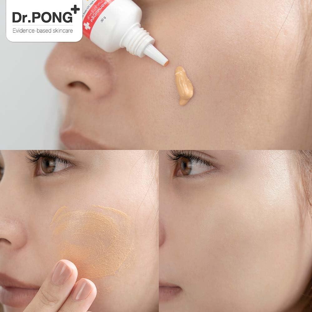 Generic Generic Dr.PONG 444 BlueX iron oxide plus melanin hybrid sunscreen SPF50 Ectoin Niacinamide 30ml, 1.05 Ounce (Pack of 1)