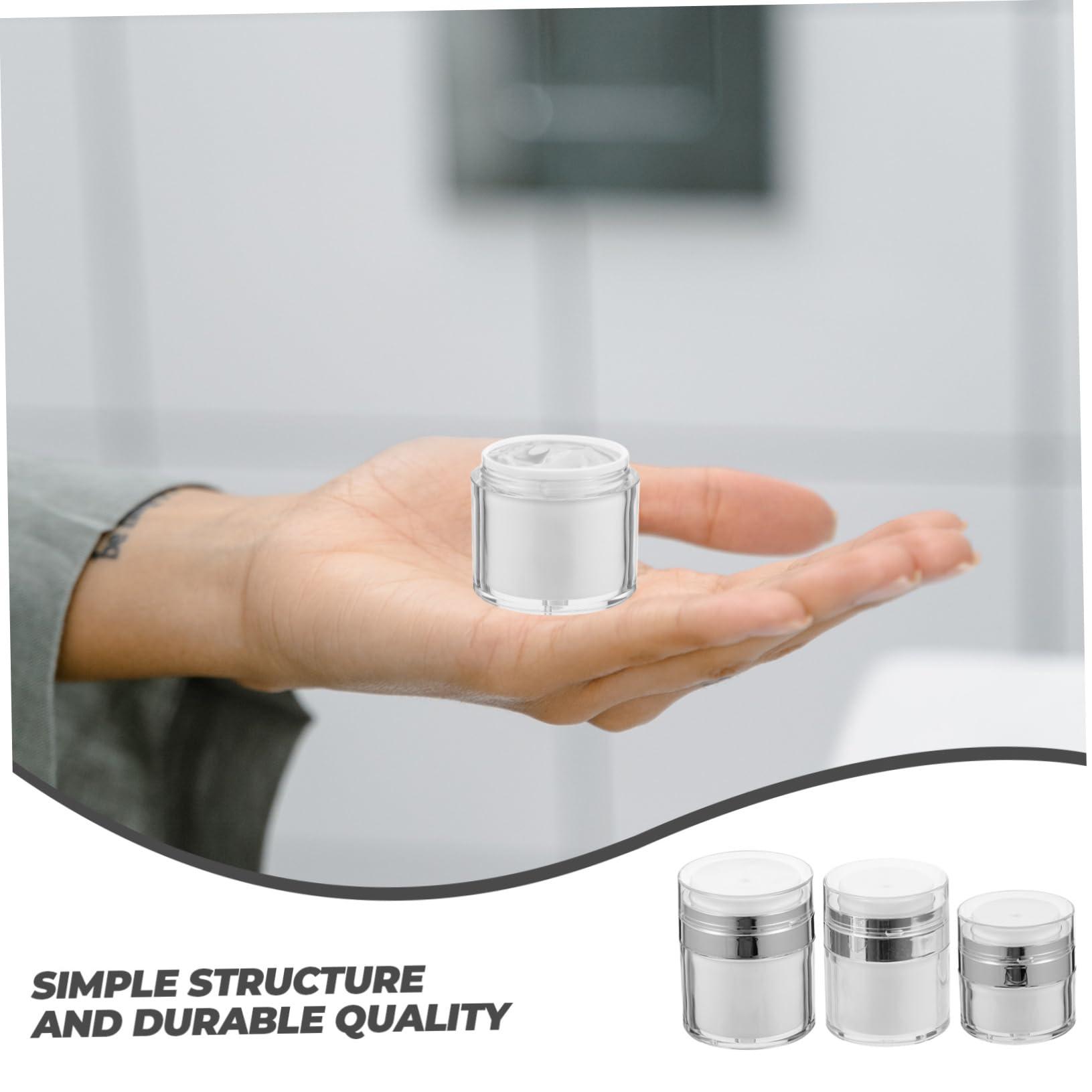 Beaupretty Beaupretty Plastic Shampoo Bottles Clear 3pcs Press Cream Jar Bottles Sun Screens Lotion Lotion Bottle Refillable Bottle Airless Container Cream Dispensers Cream Bottles Pp Vial Travel